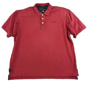 Orvis Polo Shirt Men's XL Red Cotton Fly Fish Fishing Outdoors Heavy Cotton